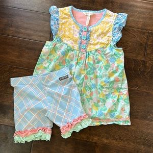Matilda Jane tunic and shorts set. Size 8.